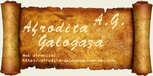 Afrodita Galogaža vizit kartica